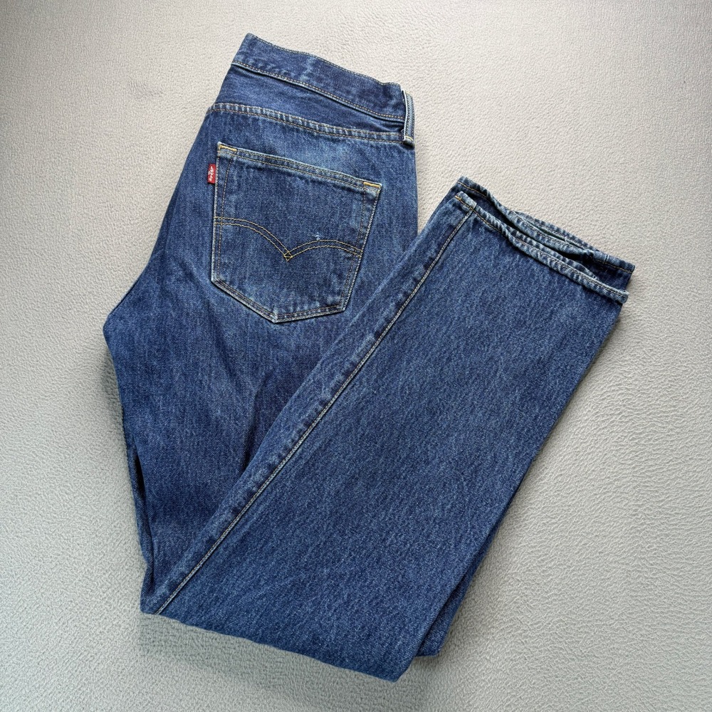 Levis 501 Original Fit Jeans Mens 34x32 (FIT 33x32) Blue Denim Classic Workwear